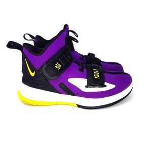 Nike LeBron Soldier 13 SFG Men’s Size 8 Purple Yellow Black Basketball Shoes